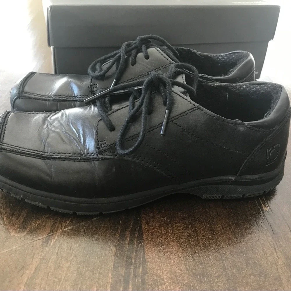 Kenneth Cole New York Boys Black Leather Dress Shoes Size 2.5 Little Kid Lace Up